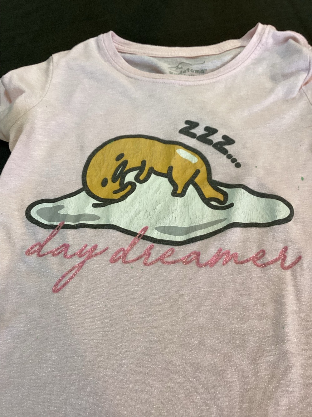Sanrio, Pink ',Daydreamer' ,Gudetama ,Graphic Children Top,Size Large 10-12